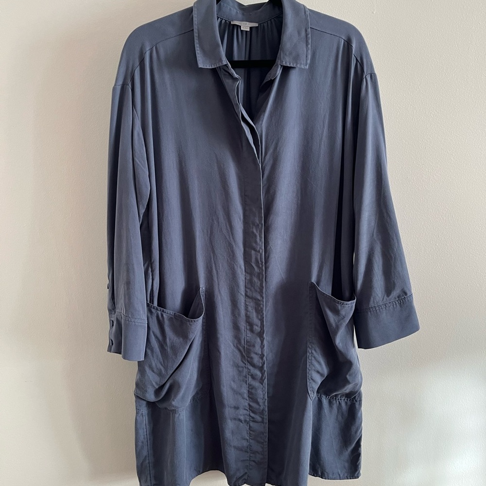 COS Blue Lyocell Shirt Dress EUR 40 - EUC